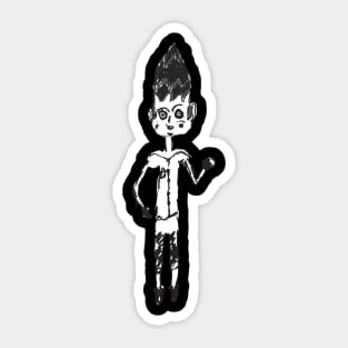 Sticking Around: A Fun and Friendly Stick Figure Drawing Sticker